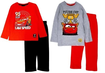 2x CARS langer Jungen Pyjama Schlafanzug Kinder 3 4 5 6 8 Jahre Jungen Gr.98-128 - Bild 1 von 4