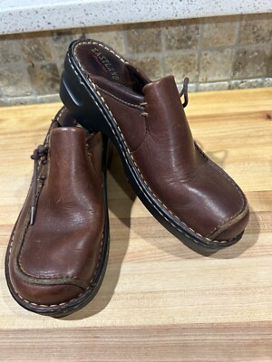 Eastland Shoes Womens Size 6M Mules Comfort Brown Leather Slip-on