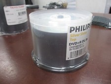 New Philips DVD R DL 8x 240min 8.5gb Silver Shiny Top 50 discs