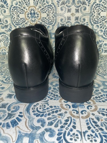CALTO Men's Invisible Height Increasing Elevator Black Leather Lace-up Shoes - Picture 3 of 9
