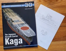 Japanese Aircraft Carrier Kaga Super Drawings in 3D Book Kagero Stefan Draminski
