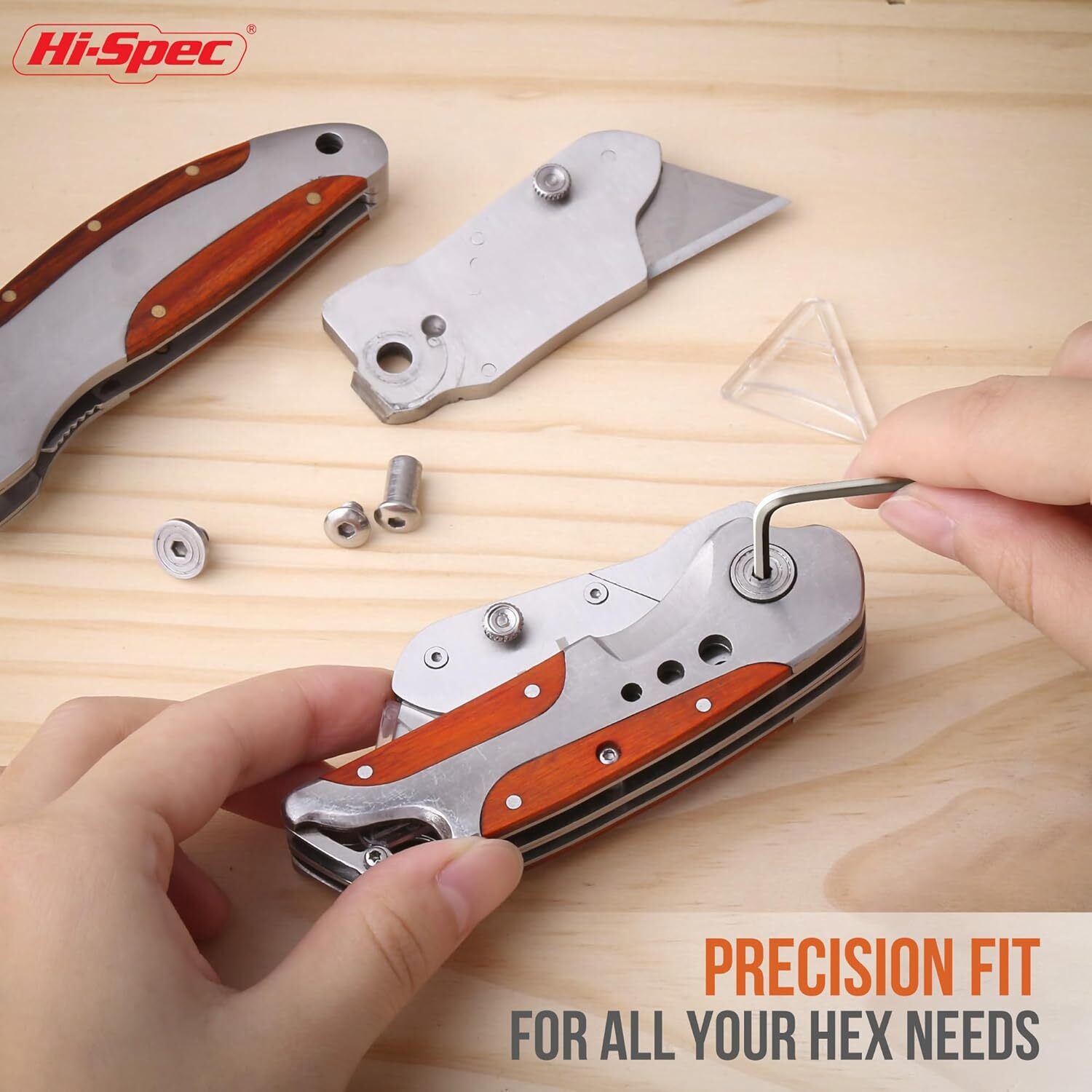 Hi-Spec 11pc Metric Hex Allen Key Set in use