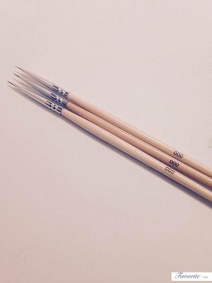 PURE RED SABLE OIL ARTIST QUALITY POINTED BRUSH #000, 00, 0, 1 Package of 3 