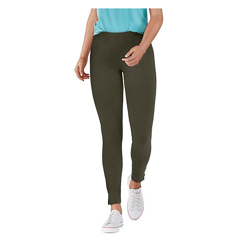 HUE Utopia Cotton-Blend Legging Army 