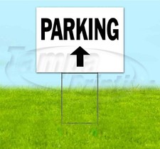 PARKING ARROW 18x24 Yard Sign WITH STAKE Corrugated Bandit DIRECTIONAL