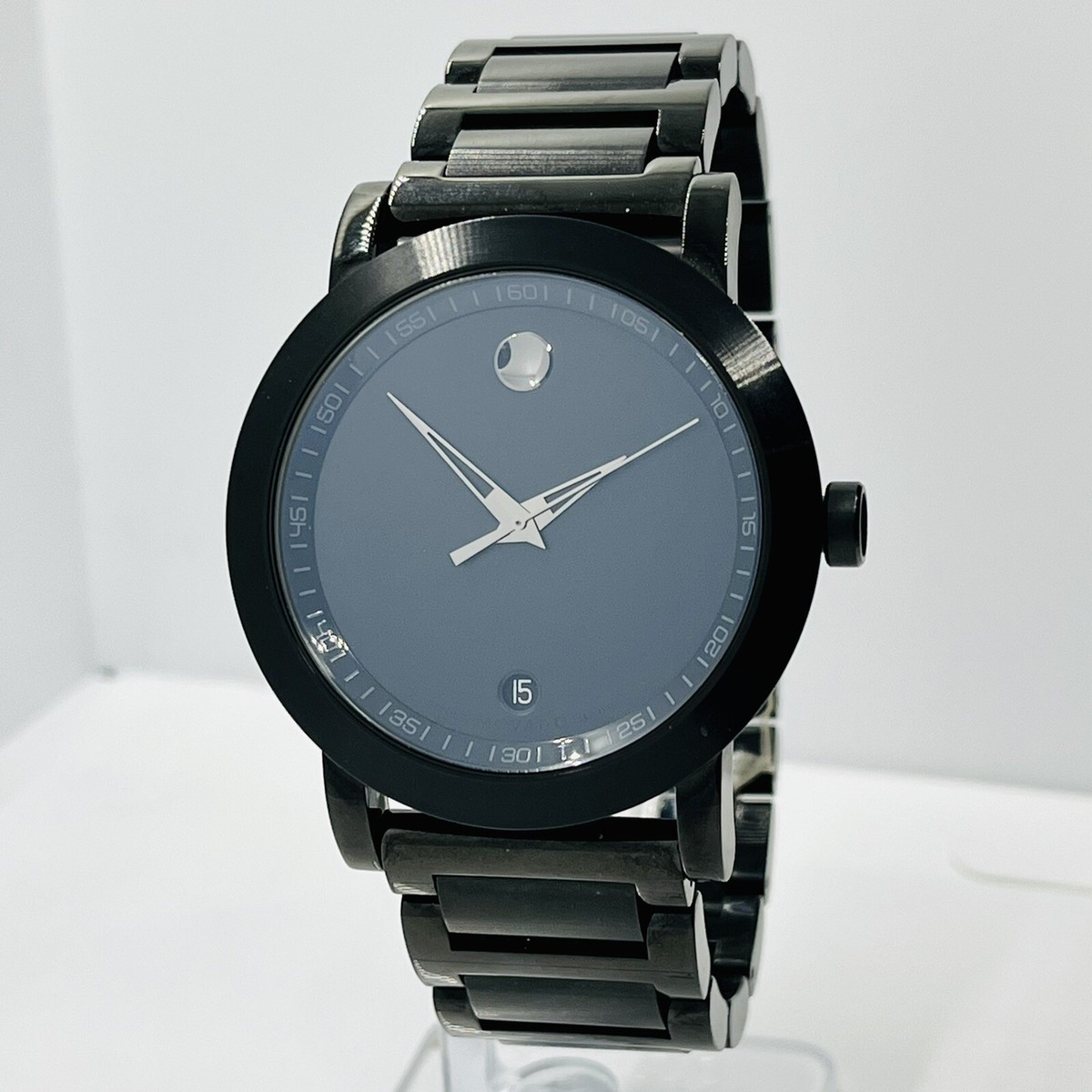 MOVADO Men's Museum Sport All Black 42mm Stainless Steel Watch