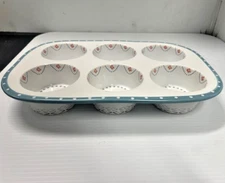 6 Cup Count Stoneware Muffin Cupcake Pan fc-77-4