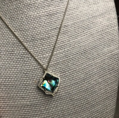 Kendra Scott Kacey Gold Abalone Long Pendant Necklace on-trend