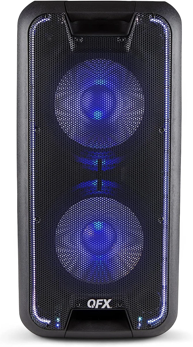 QFX PBX 100 Portable Rechargeable Bluetooth Speaker with LED Party