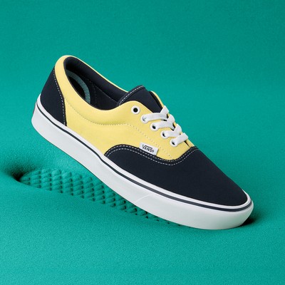 vans era navy yellow