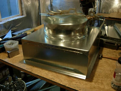 HVAC.Return air filter rack plenum,collar 6" diameter,fit filter 10x10x4" - image 1 of 3