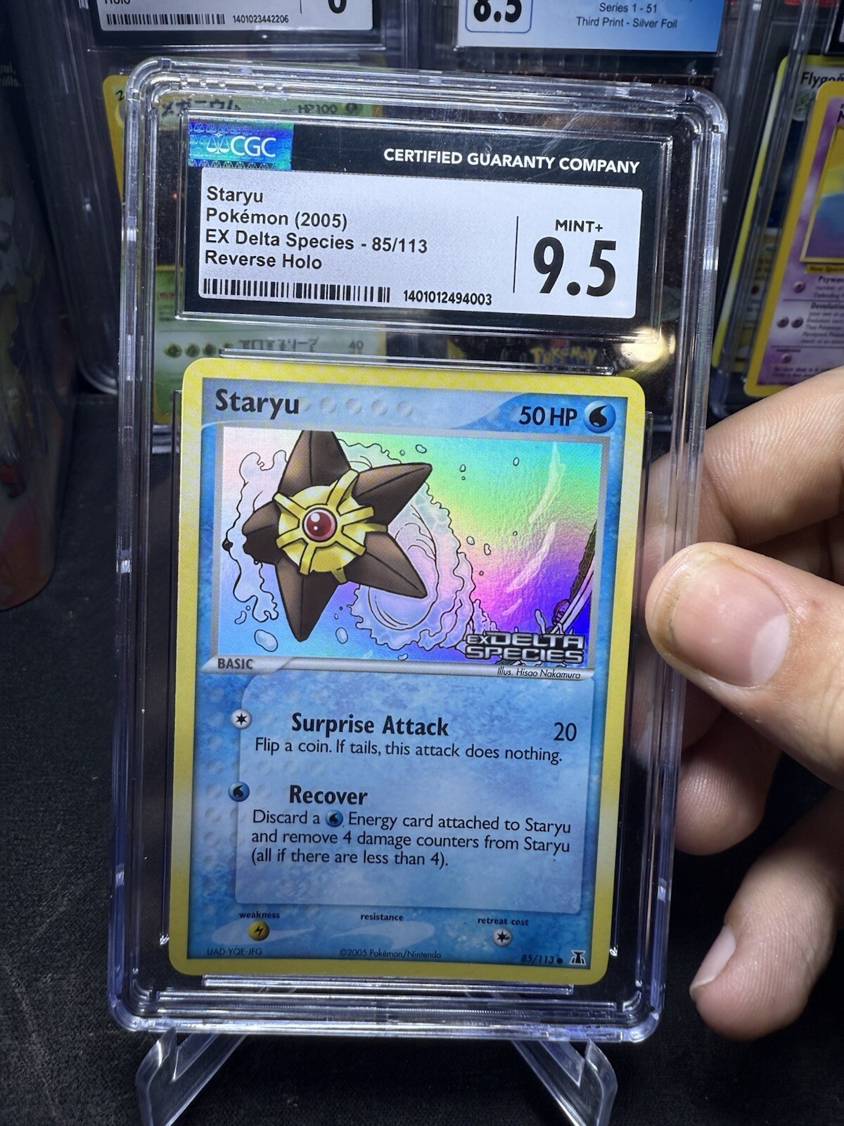 Pokémon 2006 Ex Delta Species Staryu Reverse Holo 85/113 CGC 9.5 MINT+