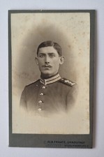 Tolles CDV Foto - Deutscher Soldat in Uniform / Krone & L um 1900 - Kaiserreich
