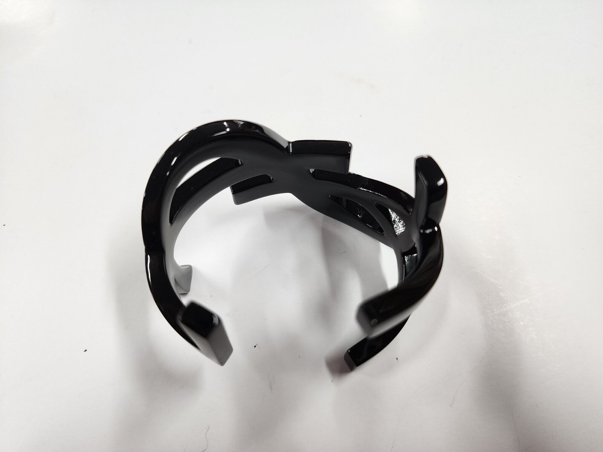 Saint Laurent YSL Logo Opium Twist Cuff Bracelet Medium
