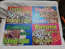 18 In X 24In. Funnel Cakes, Banana Pudding Food Truck Concession Trailer Sign 