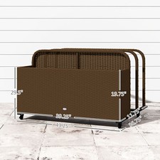 Cesta de almacenamiento de ratán organizador de almacenamiento flotador para piscina