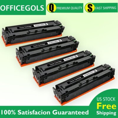 4PK CF500X Black Toner for HP 202X Color LaserJet Pro MFP M254dw M281fdw M281cdw