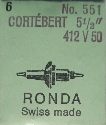 Nos New [1X = 1 Staff ] Cortebert 412 V 50 Ronda 551 Achse volante Balance Staff