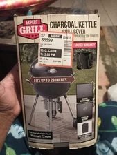 EXPERT GRILL ~ CHARCOAL KETTLE GRILL COVER UP TO 28" ~ WATER & UV RESIST ~ BLACK