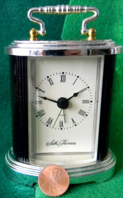Exc Seth Thomas (Wellgain) Quartz Desk or Nightstand Alarm Clock 4''+ High 1 AA