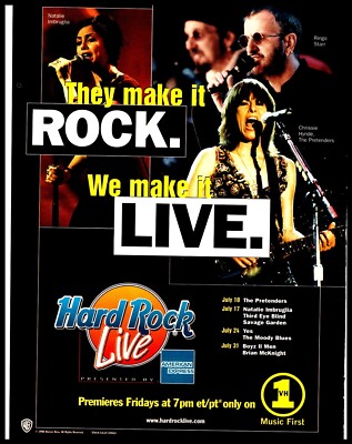 PTP126 MAGAZINE ADVERT 11X8'' HARD ROCK LIVE RINGO STARR NATALIE IMBRUGLIA