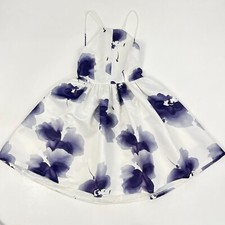 Lulu's Womens Sz L Morning In Mykonos Floral Print Party Dress Purple Ivory