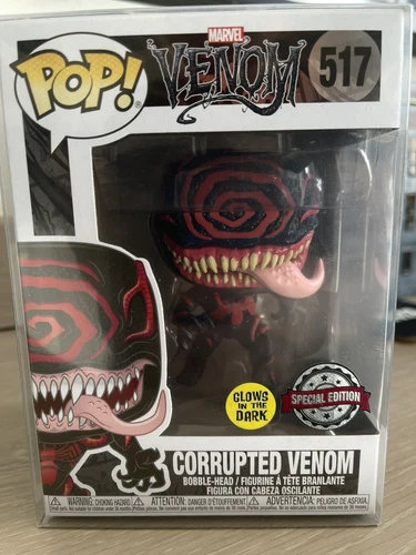 Venom Corrupted Funko Pop Brilla en la Oscuridad #517 Marvel Spider-man Pop Protector