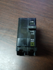 SQUARE D QO215 CIRCUIT BREAKER 15 AMP 120/240VAC 2-POLE NEW NO BOX