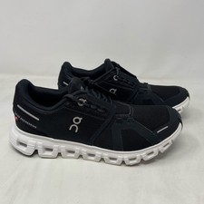 On Women  s Cloud 6 Running Shoe Black/White Size 6.5