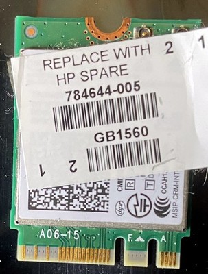 HP 784644-005 Intel Dual Band Wireless-AC 3160NGW + Bluetooth 4.0 NGFF Card