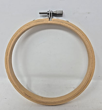 Round Wooden Embroidery Hoop for Cross Stitch  Needlework, 5" Dia Screw Tension