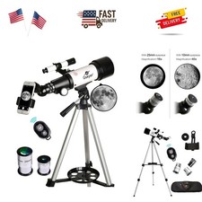 Telescope, 70mm Aperture 400mm AZ Mount Astronomical Refracting Telescope for...