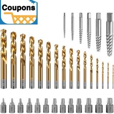 11135ZR 35Piece Master Screw Extractor Drill Bit Set Bolt Stud Automotive Remove