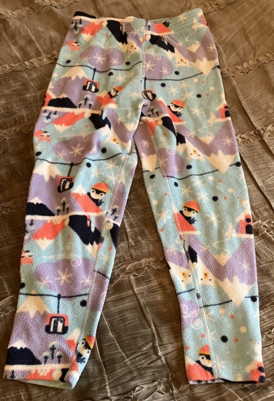BURTON Fleece Pants Multicolor Legging Base Layer Little Girls Size 5