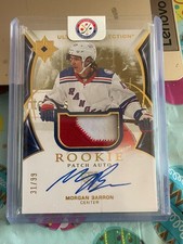 2021-22 Upper Deck Ultimate Rookie Patch Auto #135 Morgan Barron #'d 31/99