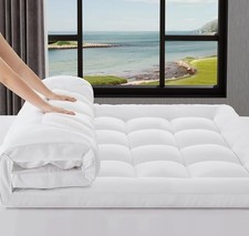 3 Inch Mattress Topper Rv Full Size 1300GMS Soft Down Alternative Fill Pillow