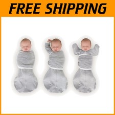 Omni Swaddle Sack for Newborn, Arms Up, Heathered Gray