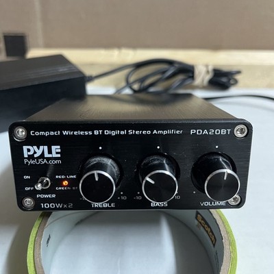 Pyle PDA20BT Desktop Bluetooth HiFi Mini Stereo Amplifier Receiver 2 x 100 Watt