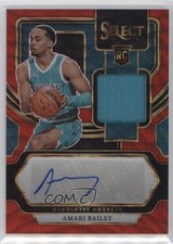 2023 Panini Select Rookie Jersey Red Wave Prizm Amari Bailey #RJ-MAR Auto 0zu6