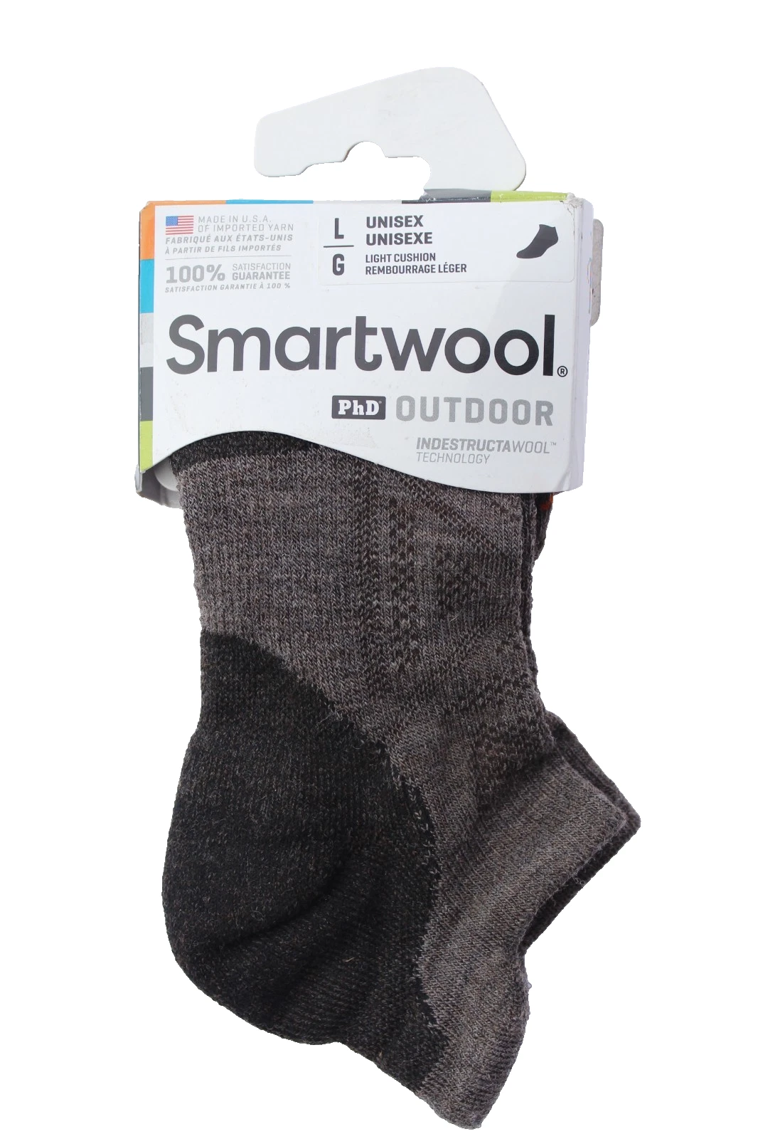 NWT / Smartwool PhD OUTDOOR Brown LIGHT CUSHION SOCKS - L (Unisex)