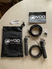 WOD Nation Atlas JUMP ROPE Adjustable 1 Pound WN-WJR-1-BKL Includes 2 Coils NEW