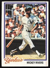 Mickey Rivers Signed 1978 Topps Card #690 New York Yankees
