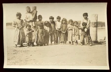1910 RPPC Alaska Native Children Group Lillie Gordon Seward Alaska Postcard UNP