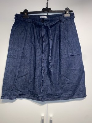 Midi Rock blau Denim Damen HessNatur Gr.38 100% Baumwolle