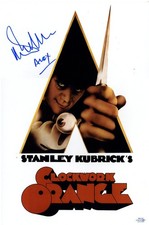 Clockwork Orange Malcolm McDowell Autograph Autographed 12x18 Poster Photo