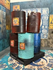 1:12 Scale Rusty Radioactive Oil Toxic Barrel Prop Diorama Action Figure Lot