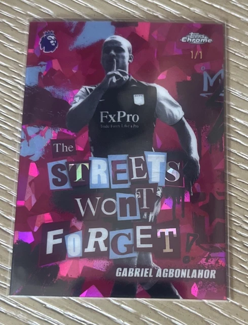 2025-26 Topps Chrome - The Streets Won't Forget Gabriel Agbonlahor 1/1