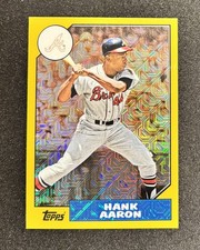 2017 Topps Silver Pack # 87-HA Hank Aaron 1987 Chrome Gold #ed 10/50 ATL BRAVES