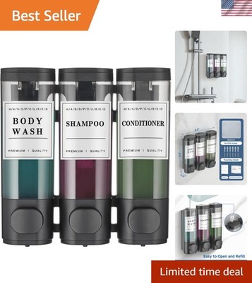 Shower Soap Dispenser Wall Mounted No Drill Shampoo Dispenser for Shower Wall...