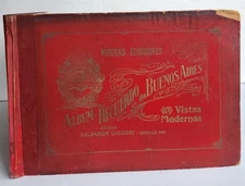 1900 ALBUM-RECUERDO de BUENOS AIRES antique PHOTO ILLUSTRATED FOLIO ALBUM